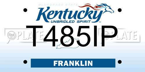 T485IP Kentucky License Plate