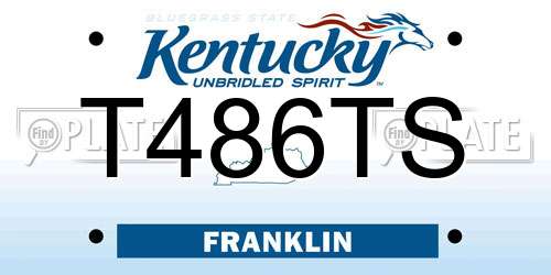 T486TS Kentucky License Plate