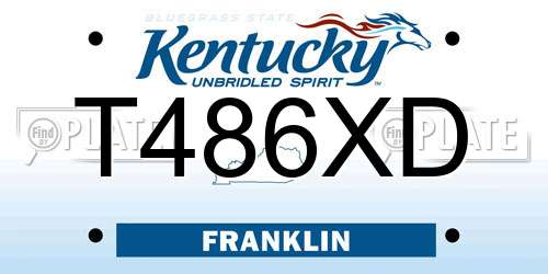 T486XD Kentucky License Plate