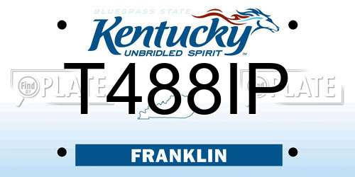 T488IP Kentucky License Plate