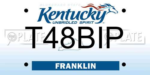 T48BIP Kentucky License Plate