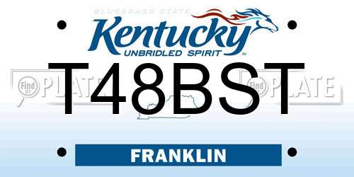 T48BST Kentucky License Plate