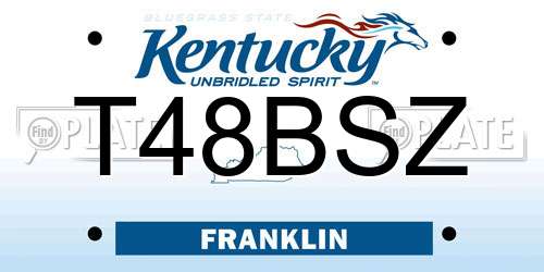T48BSZ Kentucky License Plate