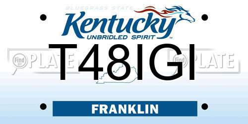 T48IGI Kentucky License Plate