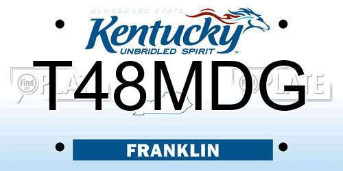 T48MDG Kentucky License Plate