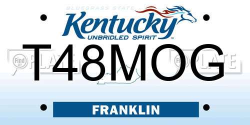 T48MOG Kentucky License Plate