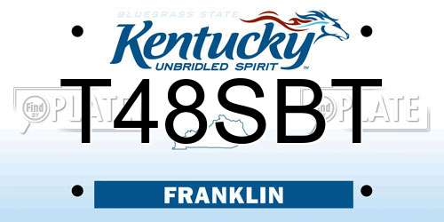 T48SBT Kentucky License Plate