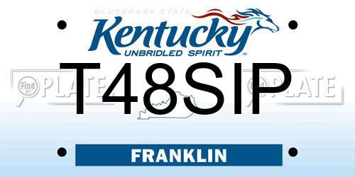 T48SIP Kentucky License Plate