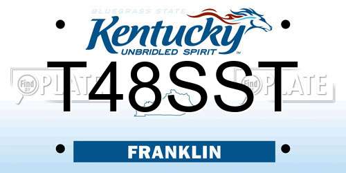 T48SST Kentucky License Plate
