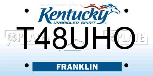 T48UHO Kentucky License Plate