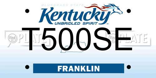 T500SE Kentucky License Plate