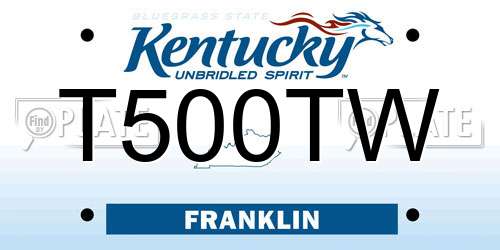 T500TW Kentucky License Plate
