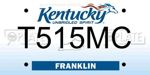 T515MC Kentucky License Plate