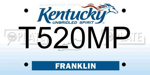 T520MP Kentucky License Plate