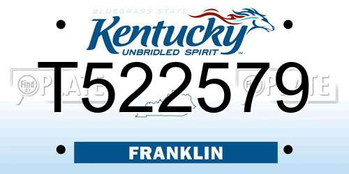 T522579 Kentucky License Plate