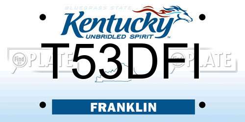 T53DFI Kentucky License Plate