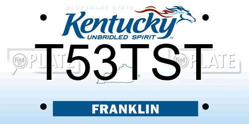 T53TST Kentucky License Plate