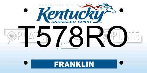 T578RO Kentucky License Plate