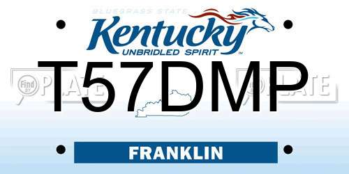 T57DMP Kentucky License Plate