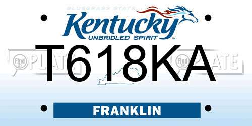 T618KA Kentucky License Plate