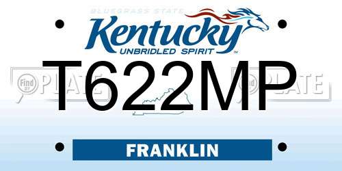 T622MP Kentucky License Plate