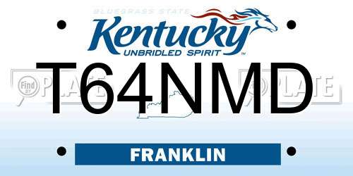 T64NMD Kentucky License Plate