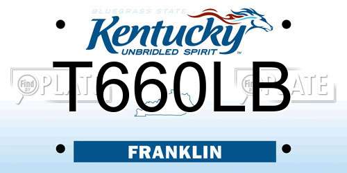 T660LB Kentucky License Plate