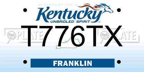 T776TX Kentucky License Plate