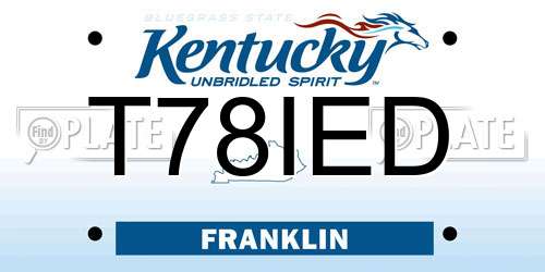 T78IED Kentucky License Plate