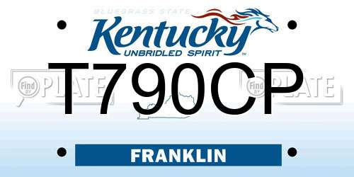 T790CP Kentucky License Plate