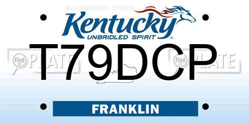 T79DCP Kentucky License Plate