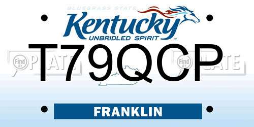 T79QCP Kentucky License Plate