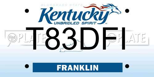T83DFI Kentucky License Plate