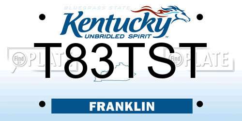 T83TST Kentucky License Plate
