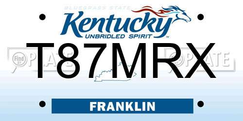 T87MRX Kentucky License Plate
