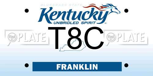 T8C Kentucky License Plate