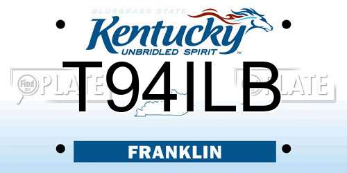 T94ILB Kentucky License Plate