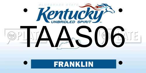 TAAS06 Kentucky License Plate