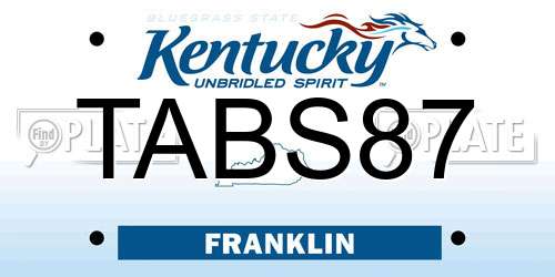 TABS87 Kentucky License Plate