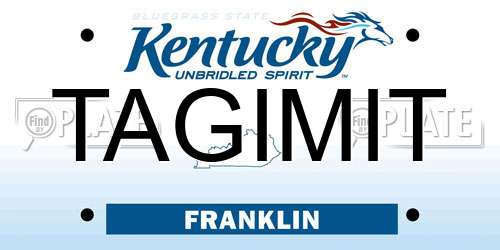TAGIMIT Kentucky License Plate