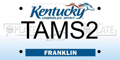 TAMS2 Kentucky License Plate