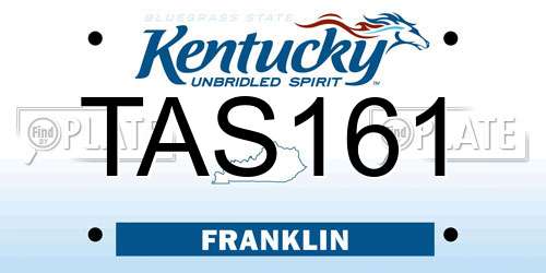 TAS161 Kentucky License Plate