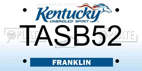 TASB52 Kentucky License Plate