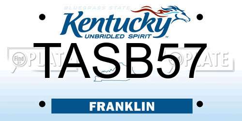 TASB57 Kentucky License Plate
