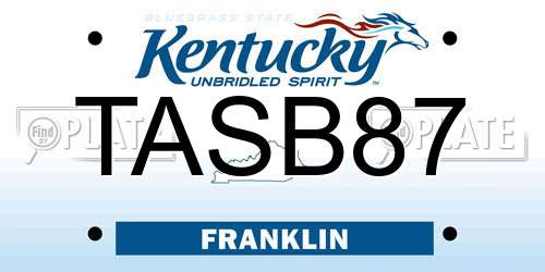 TASB87 Kentucky License Plate