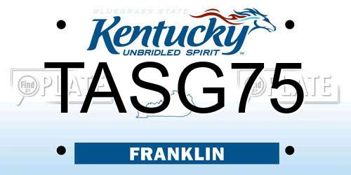 TASG75 Kentucky License Plate