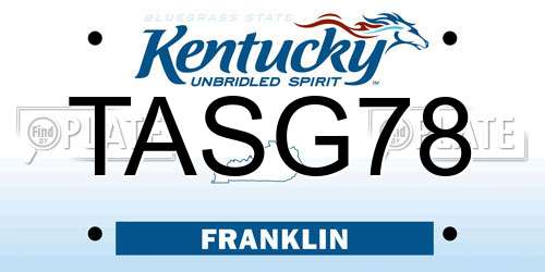 TASG78 Kentucky License Plate