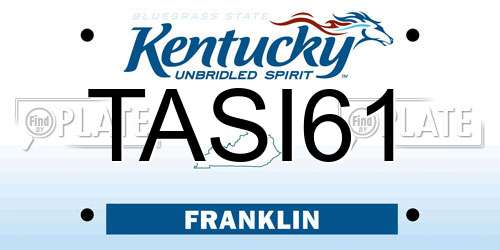 TASI61 Kentucky License Plate