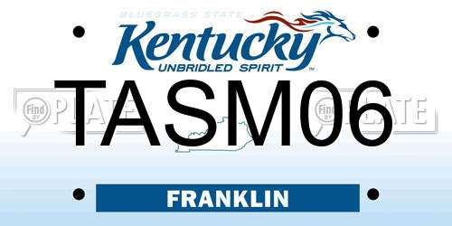 TASM06 Kentucky License Plate