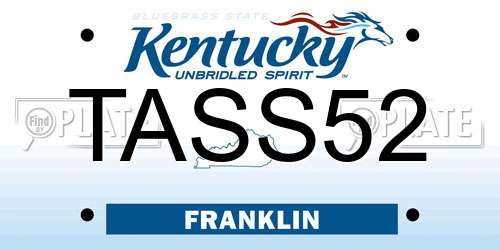 TASS52 Kentucky License Plate